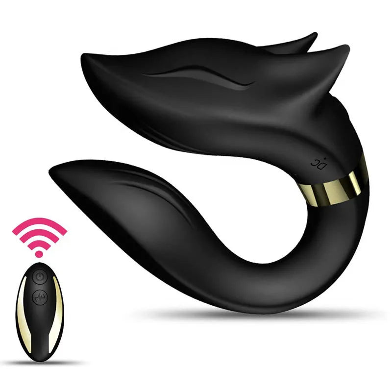 Black Foxy | Vibrador dual con control