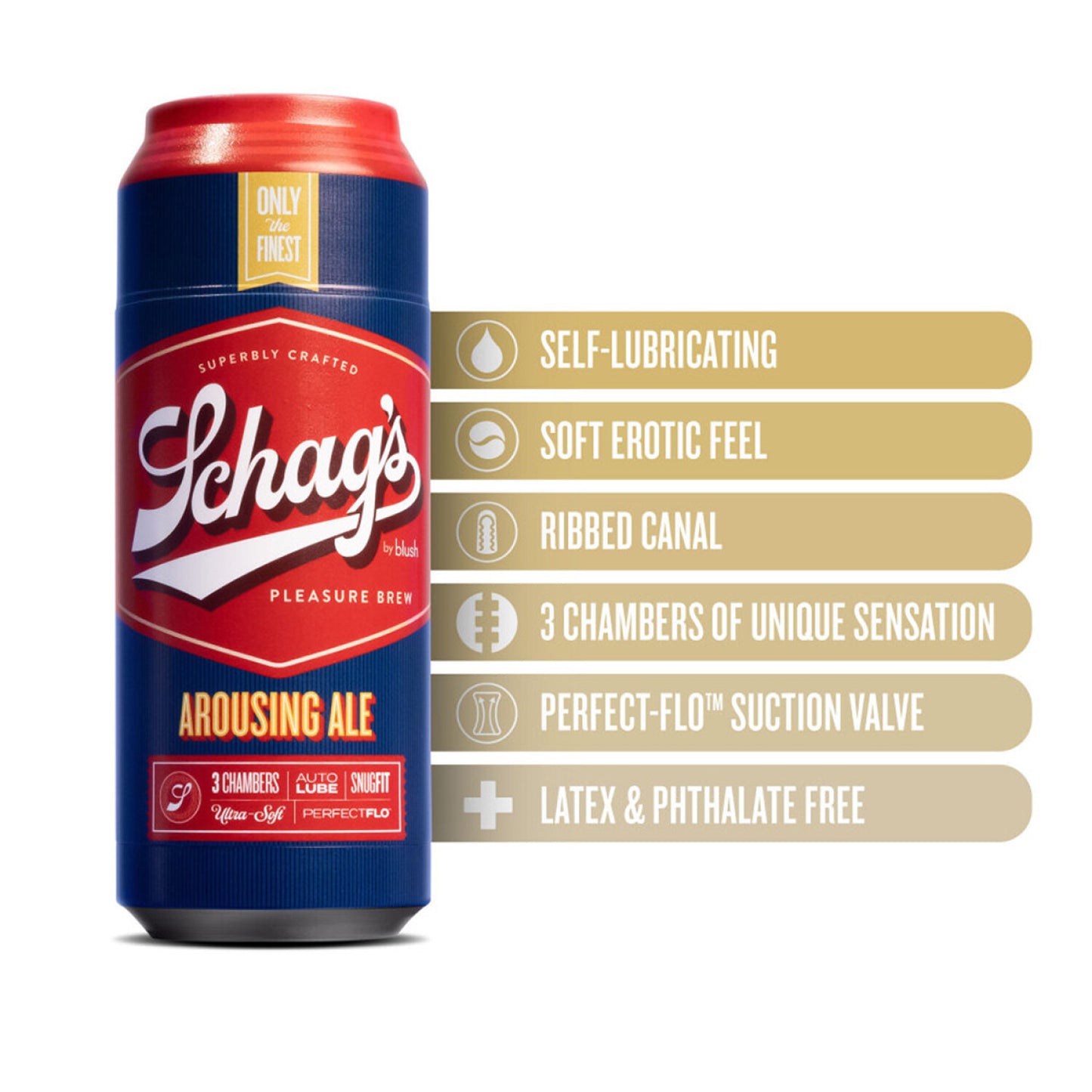 schag's stout Arousing Lata masturbador con Autolubricación