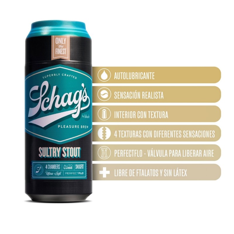schag's Sultry Stout Lata masturbador con Autolubricación