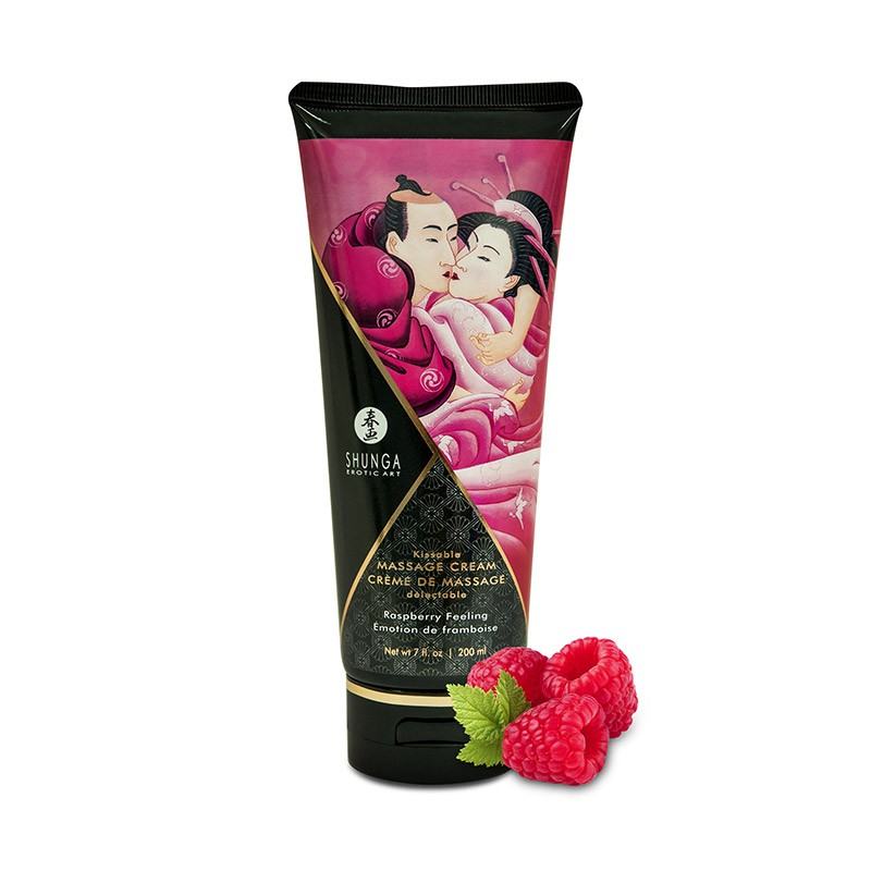Shunga | Crema comestible de frambuesa para masajes