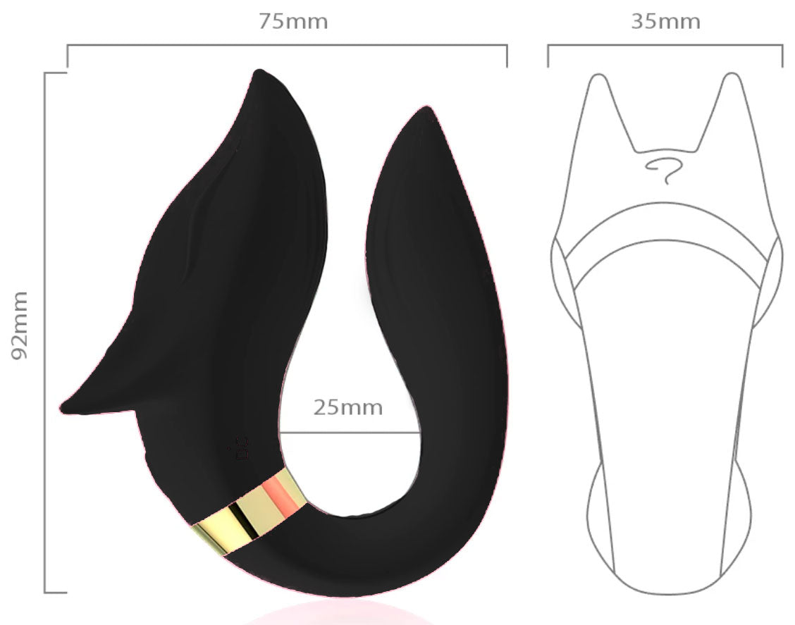 Black Foxy | Vibrador dual con control