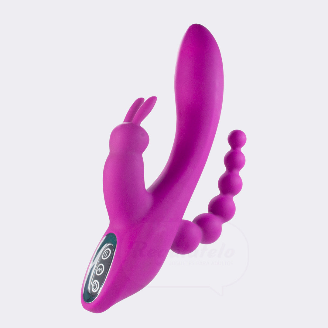 consolador triple estimualción