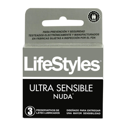 Preservativo Lifestyles Ultra Sensible Nuda 3 Unidades