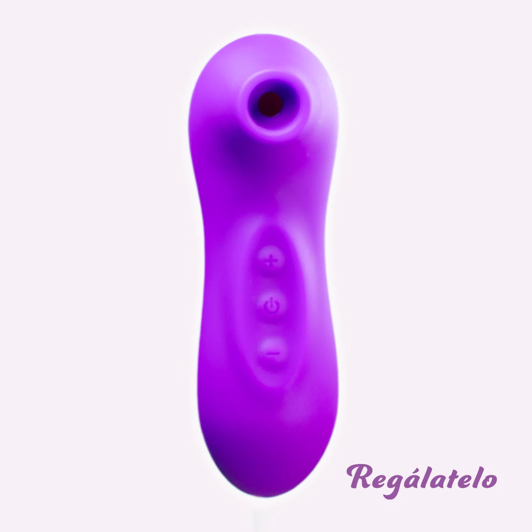 Succionador de clítoris Boki de silicona grado médico sumergible vista frontal dos diseño ergonómico