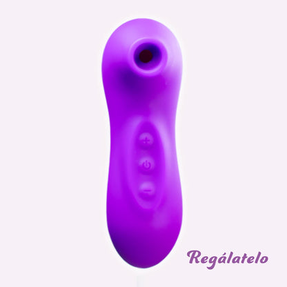 Succionador de clítoris Boki de silicona grado médico sumergible vista frontal dos diseño ergonómico