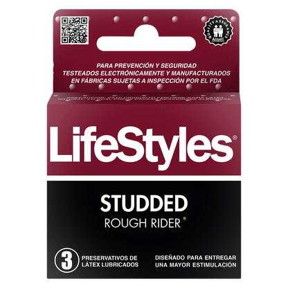 Preservativo LifeStyles Studded Rough Rider 3 Unidades