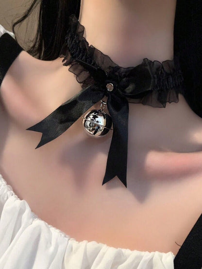 Choker Gargantilla de Encaje con Cascabel