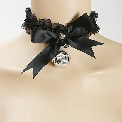 Choker Gargantilla de Encaje con Cascabel