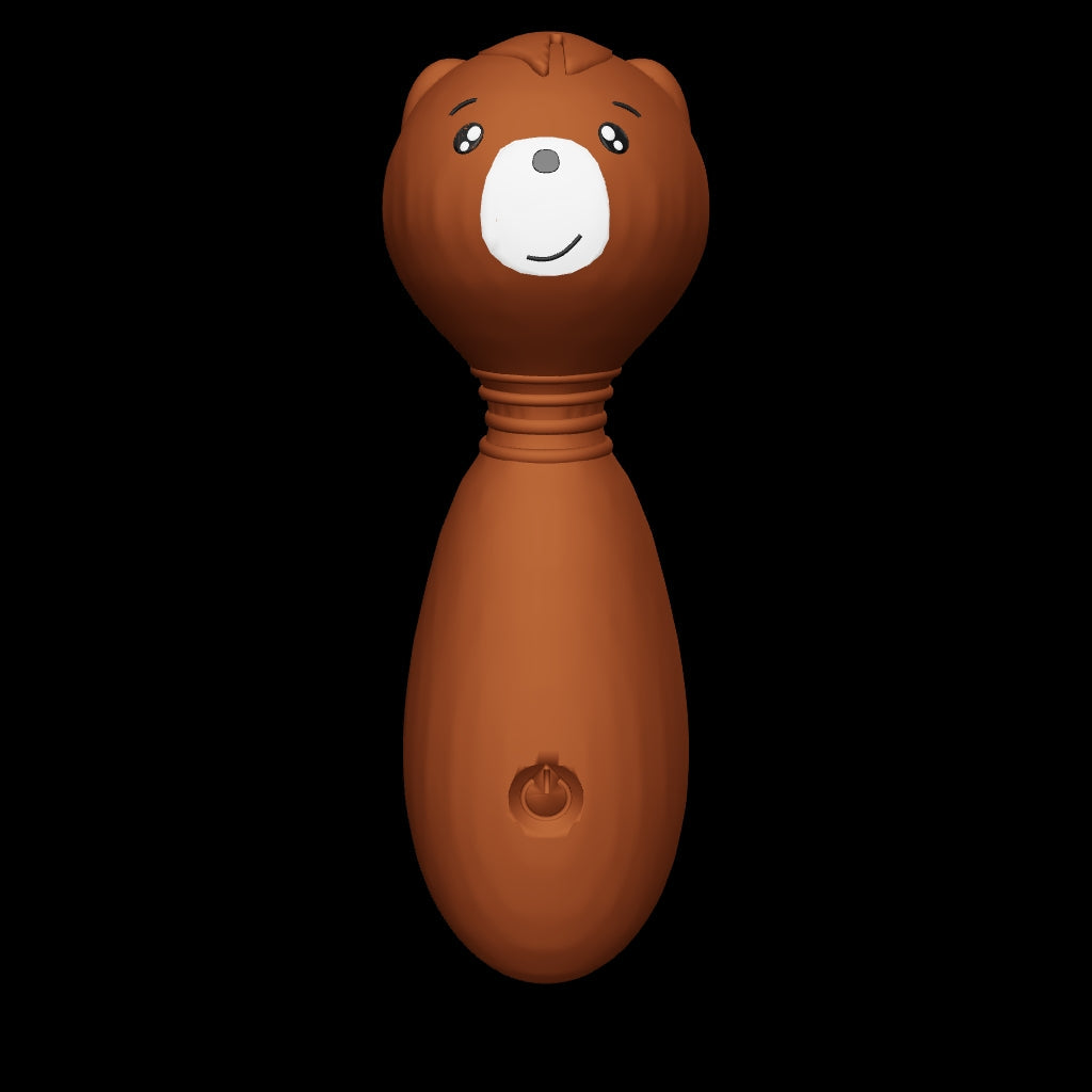 Mini masajeador Sweet Bear ultra silencioso con cabezal flexible silicona suave modelo 3D