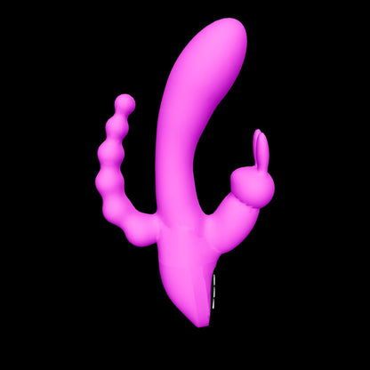 vibrador conejito triple dimensiones