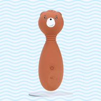 Mini masajeador Sweet Bear ultra silencioso con cabezal flexible silicona suave vista frontal